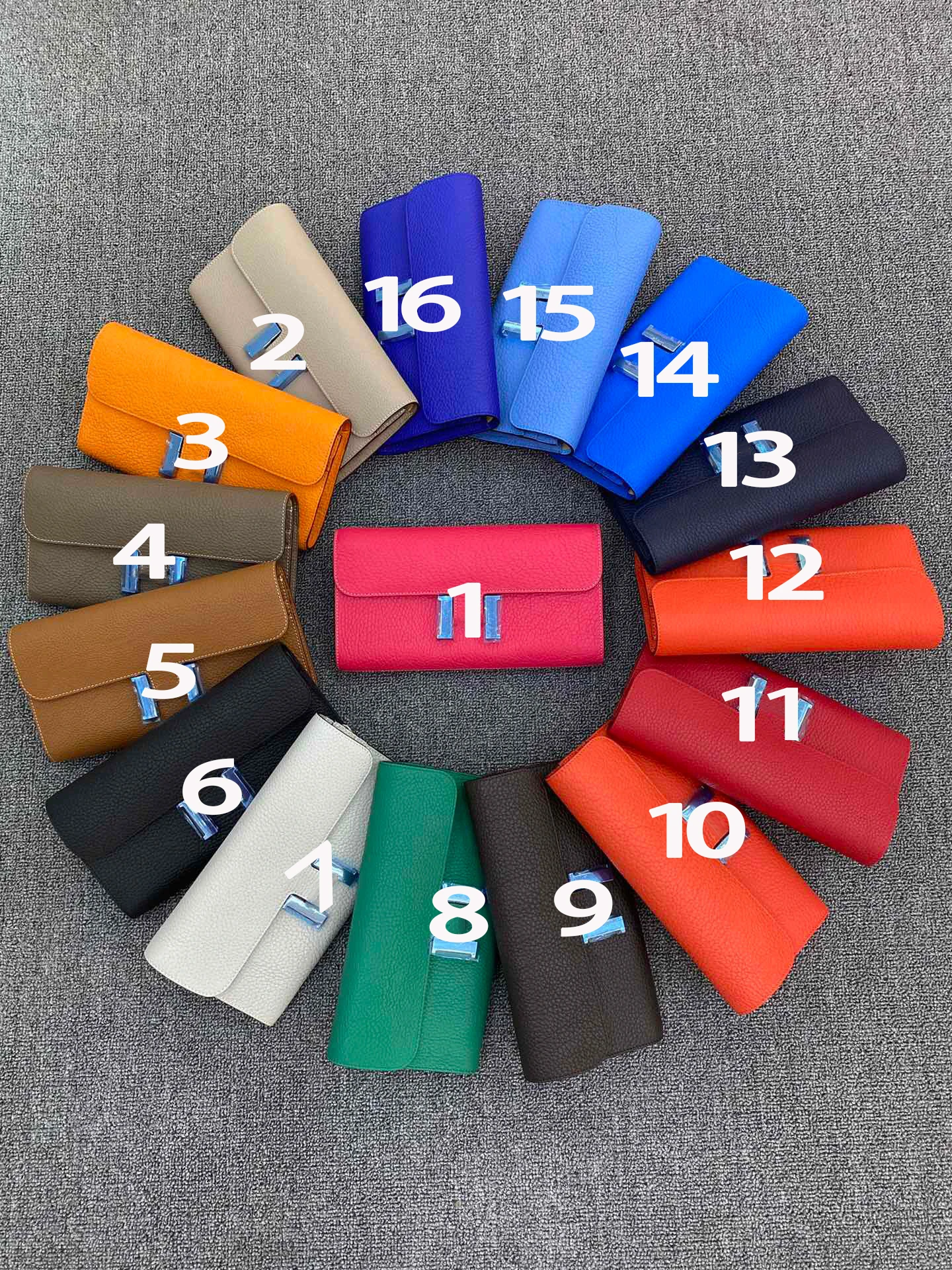 

free shipping high quality the new style silver hardware fashion classic genuine cow leather women long wallet 16 color 21cm