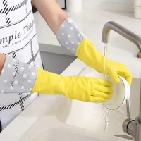 kitchen washing gloves women waterproof rubber latex gloves durable washing clothes rubber gloves household cleaning workgloves