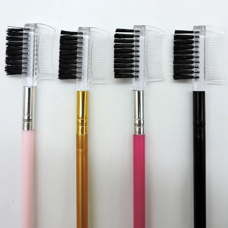 Двухсторонняя двухсторонняя расческа для ресниц и бровей двойная длинная