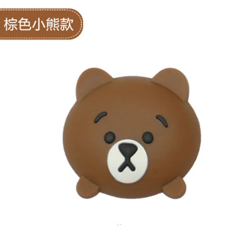 Мультяшный пробка для двери защитные наклейки дверной ручки резиновая защитная