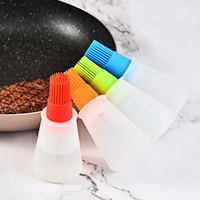 color silicone oil bottle brush heat resistant oil brush for cooking and barbecue baking tools with scale 1pc