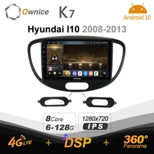 Ownice K7 6G+128G Ownice Android 10.0 Car Radio for HYUNDAI I10 2008 - 2013 GPS 2din 4G LTE 5G Wifi autoradio 360 SPDIF 1280*720