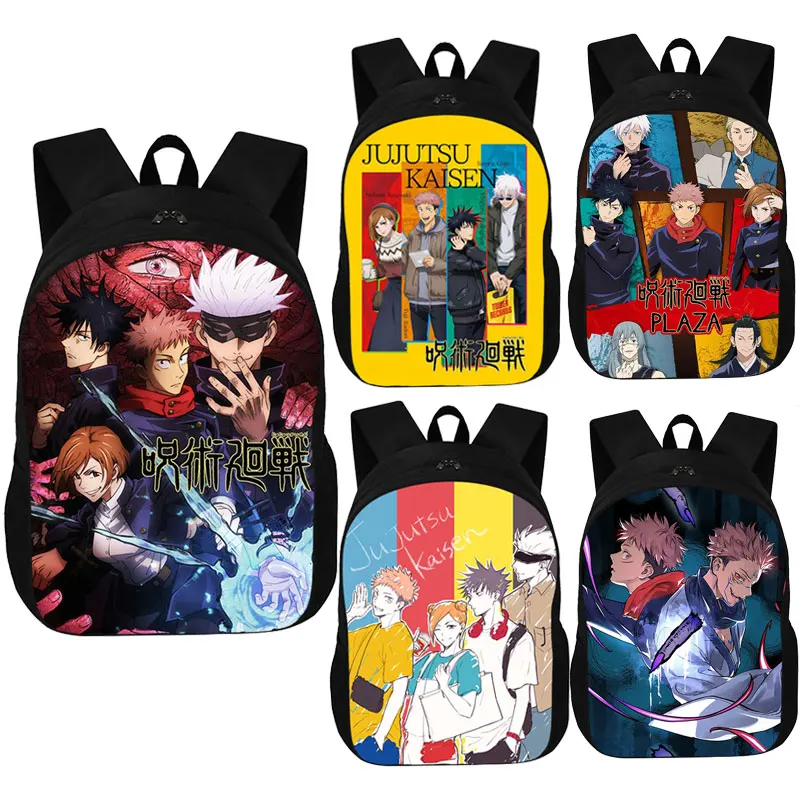 

Japanese Anime Jujutsu Kaisen School Bags Women Men Rucksack Teenager Children Backpack Gojo Satoru Tops Yuji Itadori Book Bag