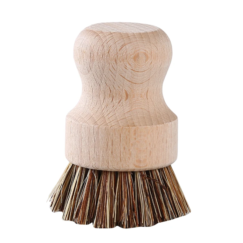 

Scrubbing Heat Resistant Washing Pot Brush Bowl Durable Dish Cleaning Tool Skillet Wooden Handle Kitchen Supplies