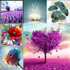 5d алмазная живопись, сделай сам, цветок, Полные Алмазы, ручная работа, круглая Алмазная вышивка, мозаичный узор, украшение для дома, гостиной, подарок