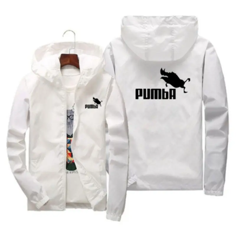 

spring summer new jacket men's street windbreaker hoodie zipper thin jacket men's sports leisure coat sun protection clothing