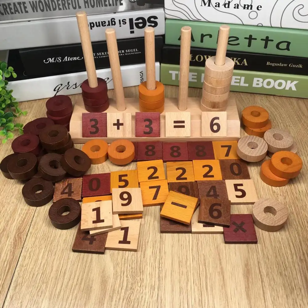 Деревянная рамка для расчетов Детский пазл раннего развития Обучающие игрушки