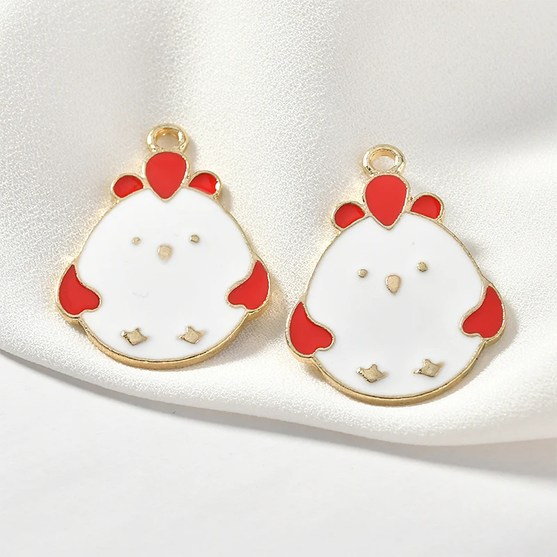 Симпатичные в форме цыпленка 30 шт/партия цветные подвески из сплава diy ювелирные