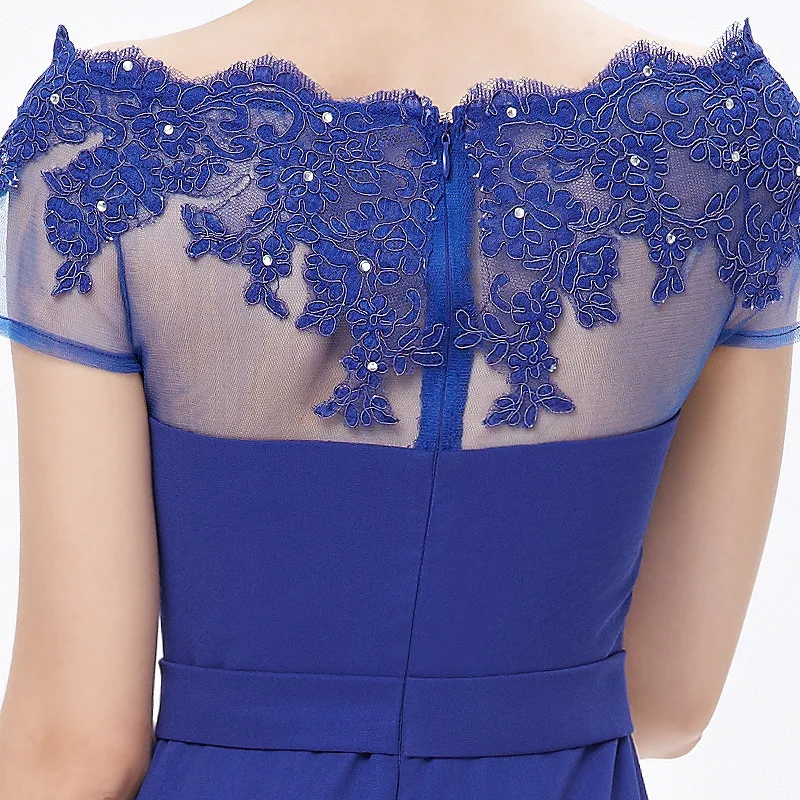 

Lace Long Evening Dresses Chiffon Prom Party Dress For Women Sexy Slim Evening Gown Robe de Soiree For Wedding Party