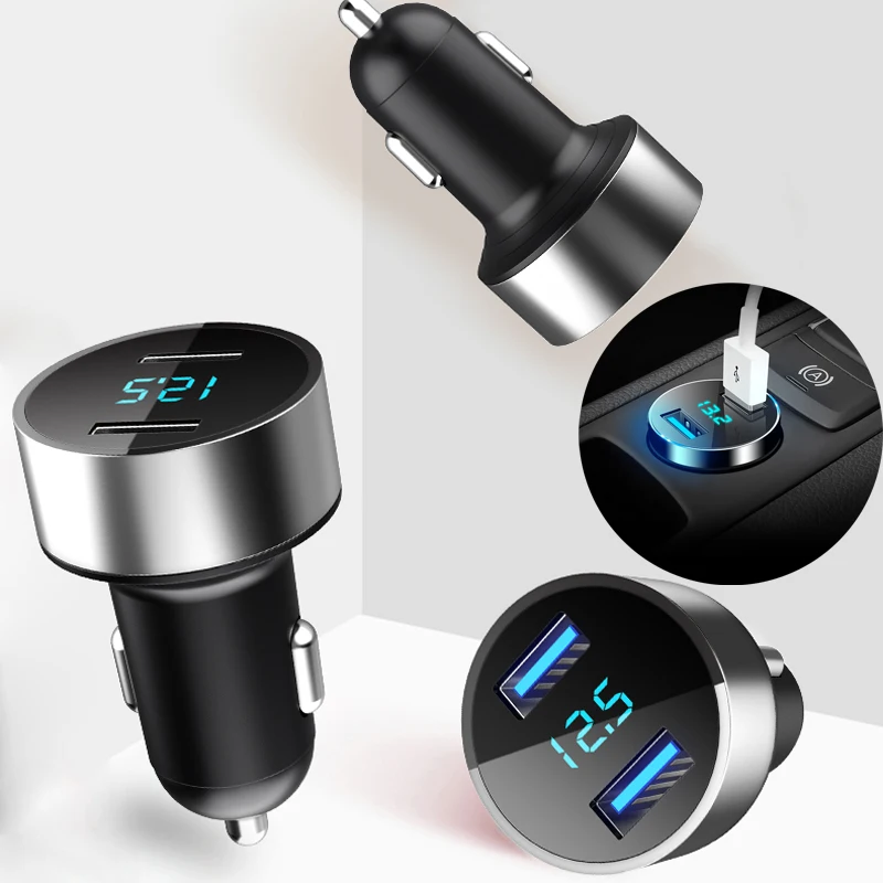 Универсальное автомобильное зарядное устройство с светодиодный USB-портами 3 1 А и