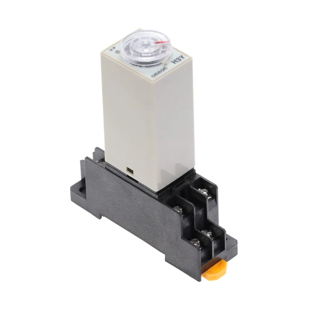 1pcs H3Y-2 Delay Timer Time Relay AC220V 110V/DC12V 24V 0 - 3 Minute with Base 5A | Обустройство дома