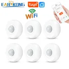 Потолочный инфракрасный датчик движения Tuya, Wi-Fi детектор движения человеческого тела, охранная сигнализация с приложением для IOS и Android