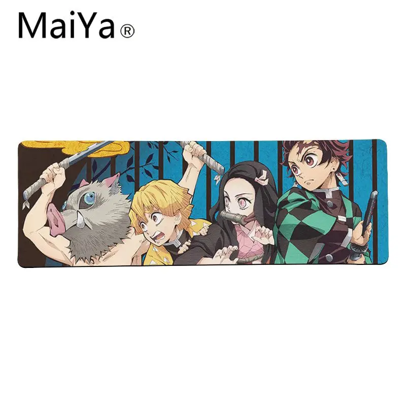 Maiya Demon Slayer Kimetsu no Yaiba натуральный резиновый игровой коврик для мыши Настольный коврик большой коврик для мыши клавиатуры коврик