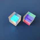 Кубик оптической призмы CMY 12,7*12,7*12,7 мм, многоцветная оптическая стеклянная призма, Икс-кубик дисперсии RGB для физики и украшения