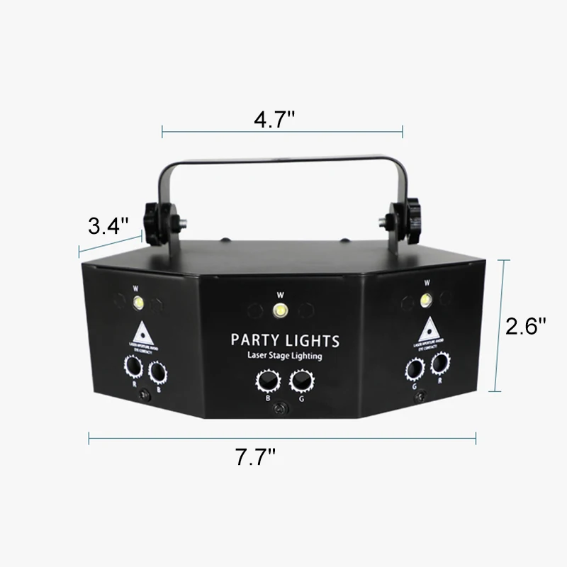 

9-eyes Laser Light Remote Control Fan-shaped KTV Beam Light Stage LED Light For Bar DJ Disco Decoration Halloween Party Lights