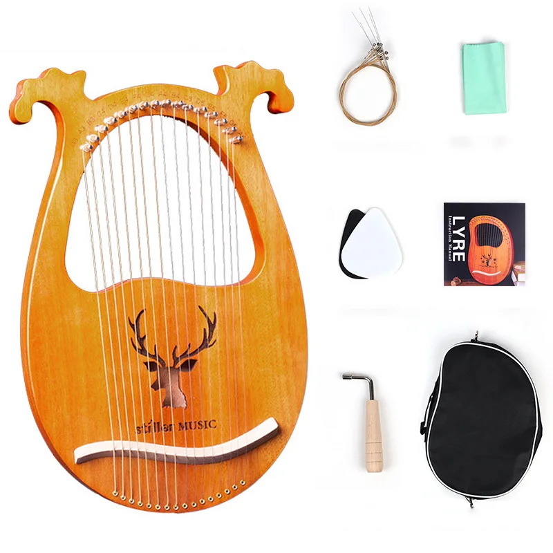 Лира Harp19 струны пианино деревянный из красного дерева музыкальный инструмент