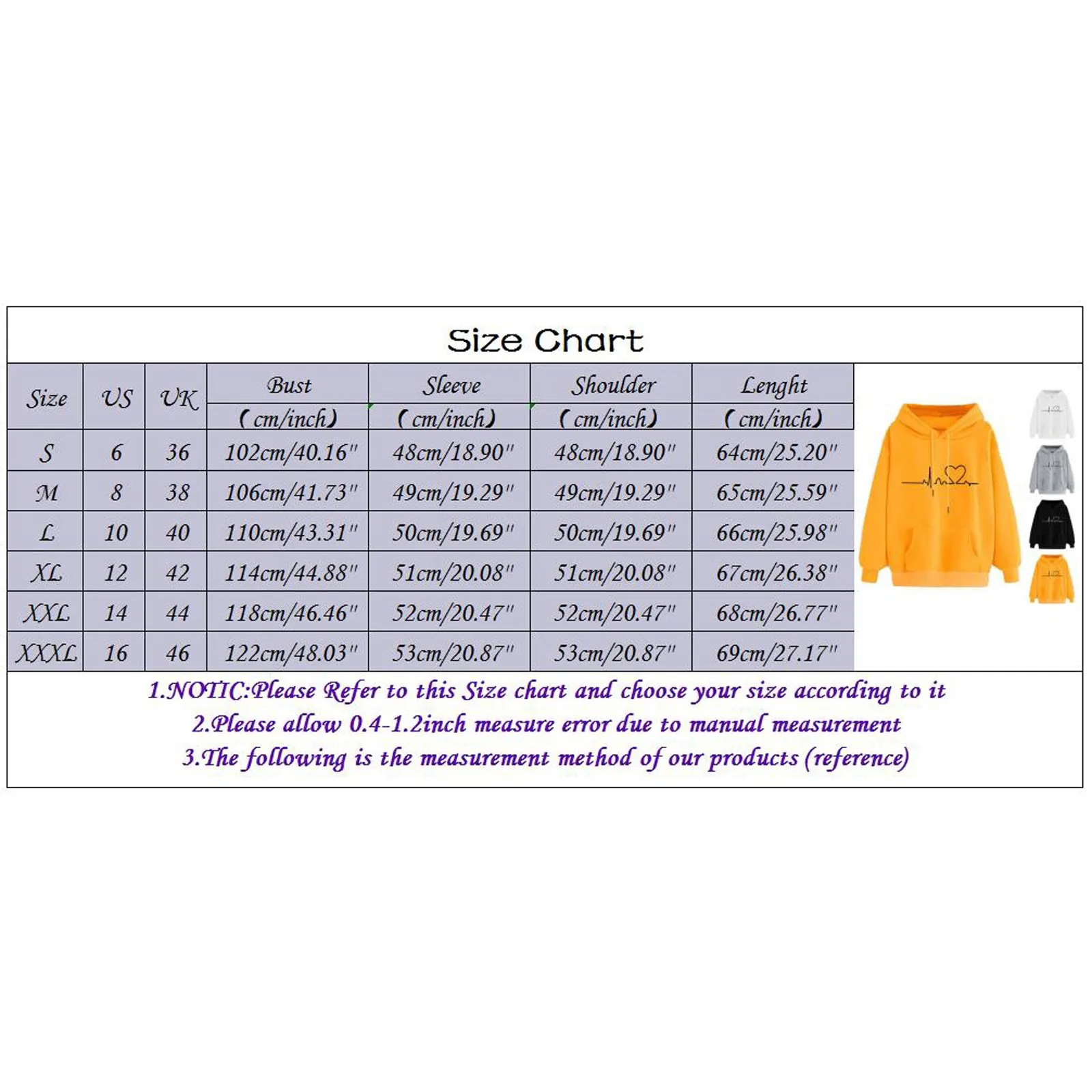 

Harajuku Women's Oversize Hoodie Casual Loose Electrocardiogram Love Print Sweatshirt Pullover Tops Long Sleeved Top Feminino#30