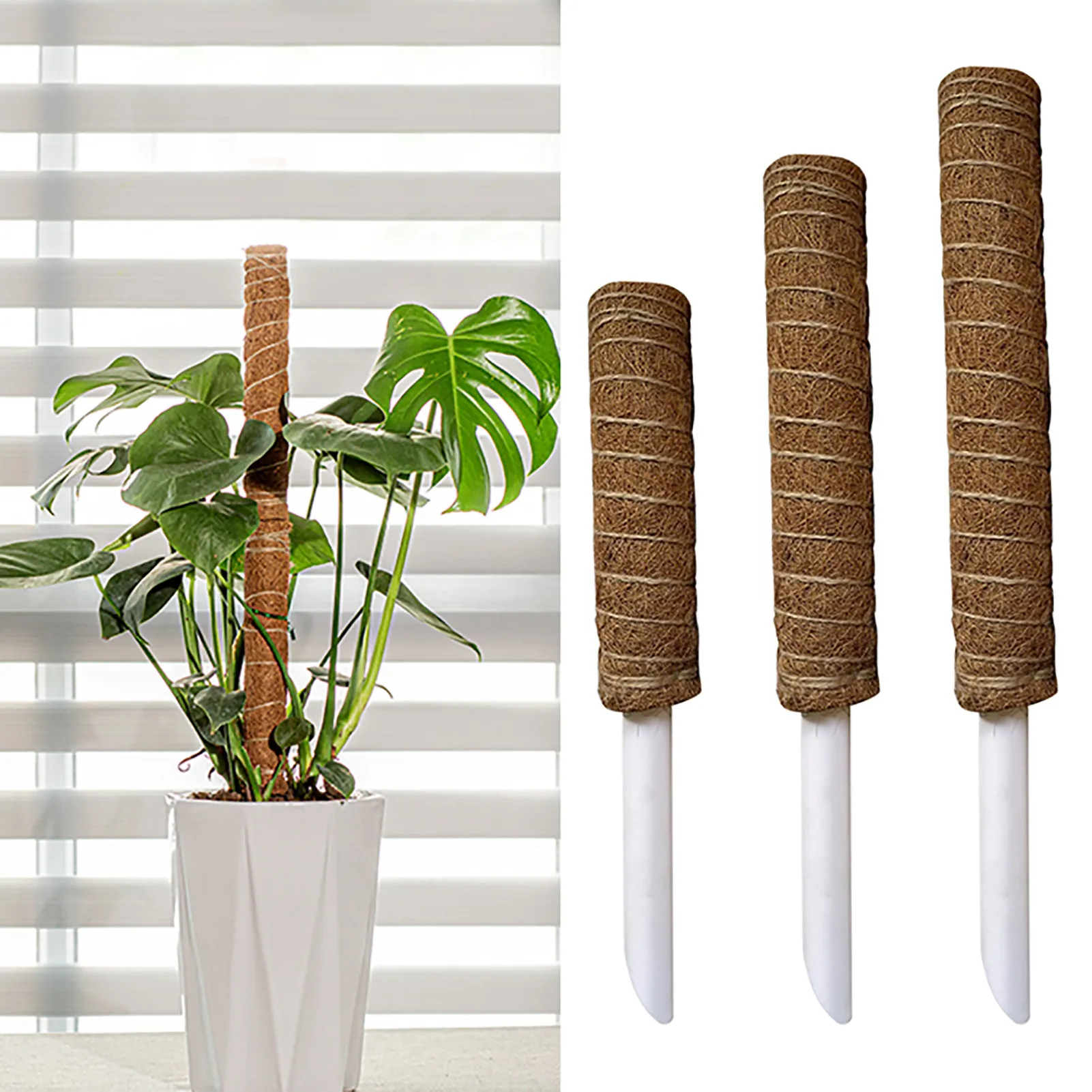 

1PC Plant Climbing Pole Coir Moss Stick Coir Moss Palm Vines Stick Plant Support Extension Climbing Indoor Plants Creepers