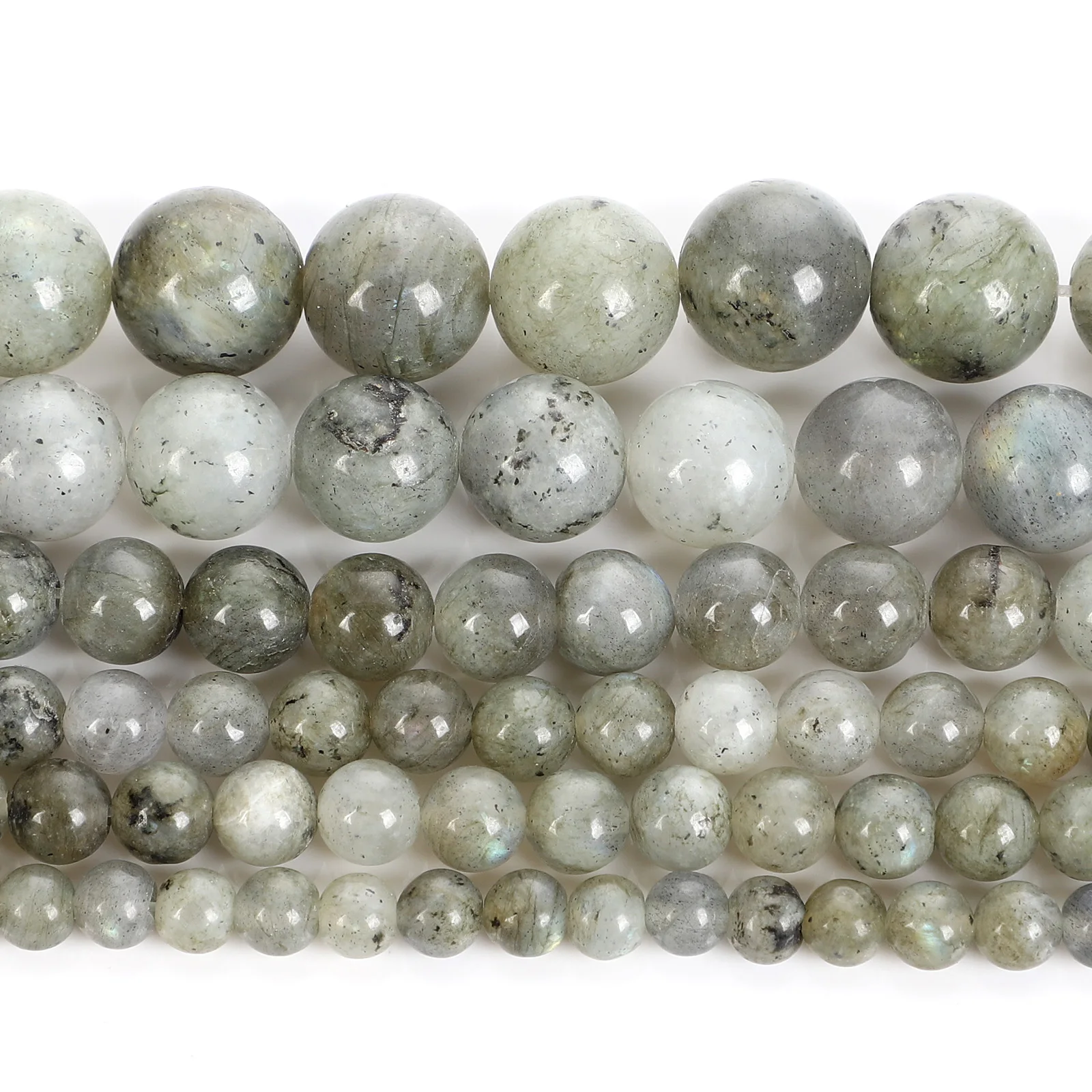 Бусины Из Натурального Лабрадорита гладкие круглые бусины из лунного камня