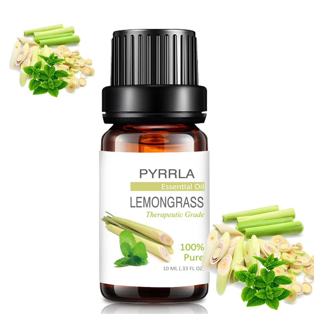 

Pyrrla 10ml Lemongrass Pure Essential Oils For Aromatherapy Diffusers Repellent Eucalyptus Camphor Vanilla Citronella Aroma Oil