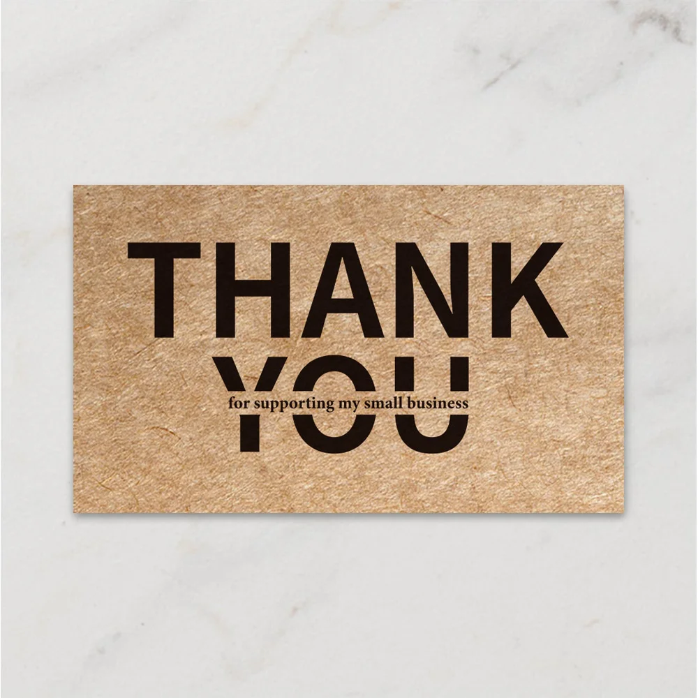

30pcs/pack Thank You Cards for business kraft paper Thanks Greeting Card Appreciation Cardstock gift package decoration card