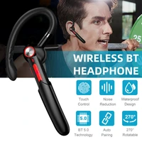 tws wireless bluetooth 5 0 earpiece noise cancelling headset driving trucker earbuds ear hook business single ear earphone