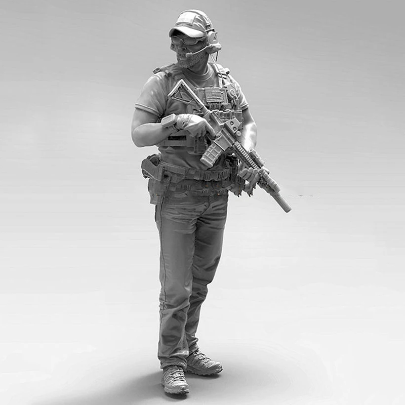 1/16 современный мужской офицер стенд Фотоэлементы миниатюрный gk без сборки