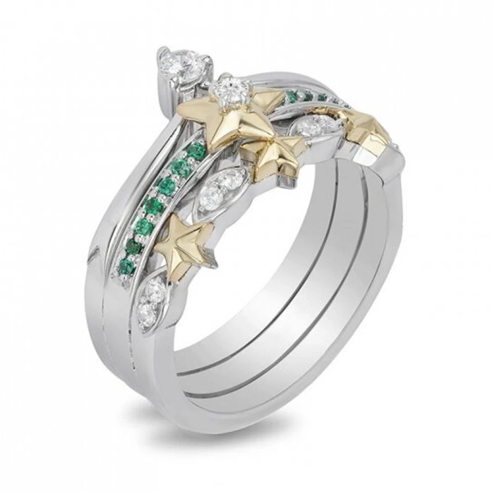 

HESHI Diamond Topaz Stackable Ring