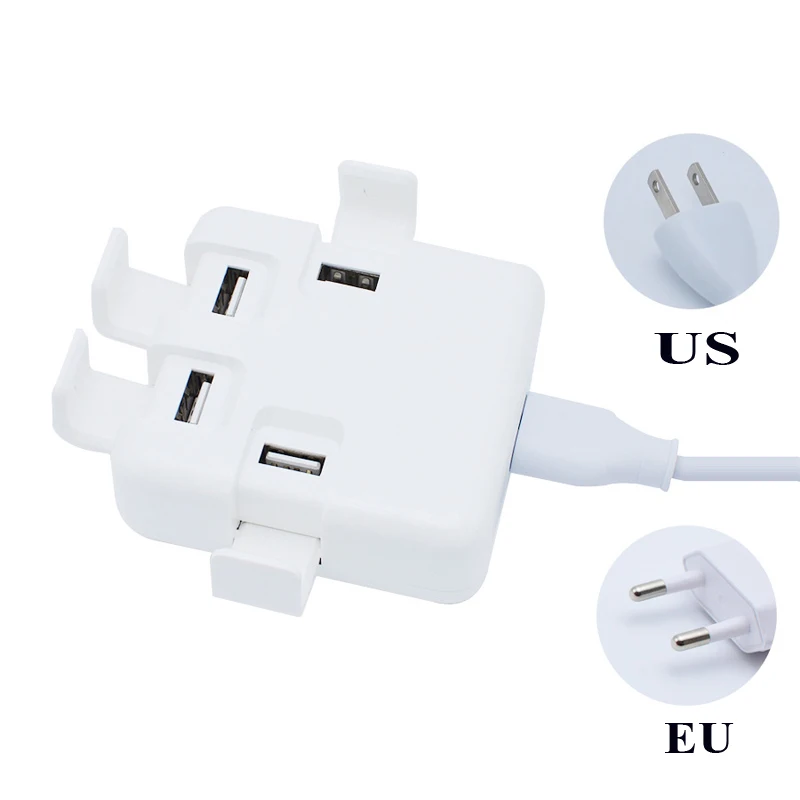 

USB charger Multi-port charging head mobile phone travel charger 20W buckle 4USB smart universal USB charging head phone charger