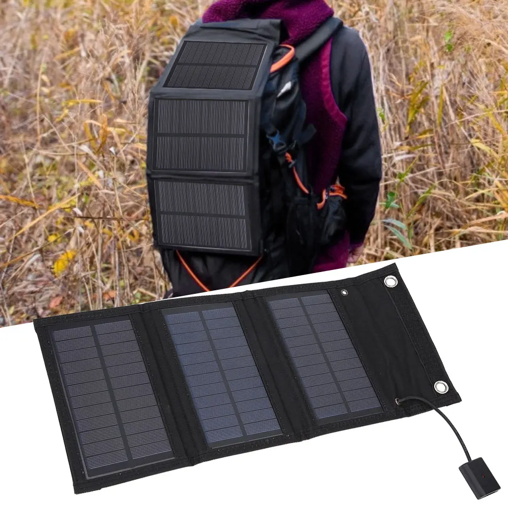 

15W Solar Panel Portable Foldable Pack Waterproof Solar Panels 5V 2A USB Output for Tourism and Hiking Outdoor Supplies