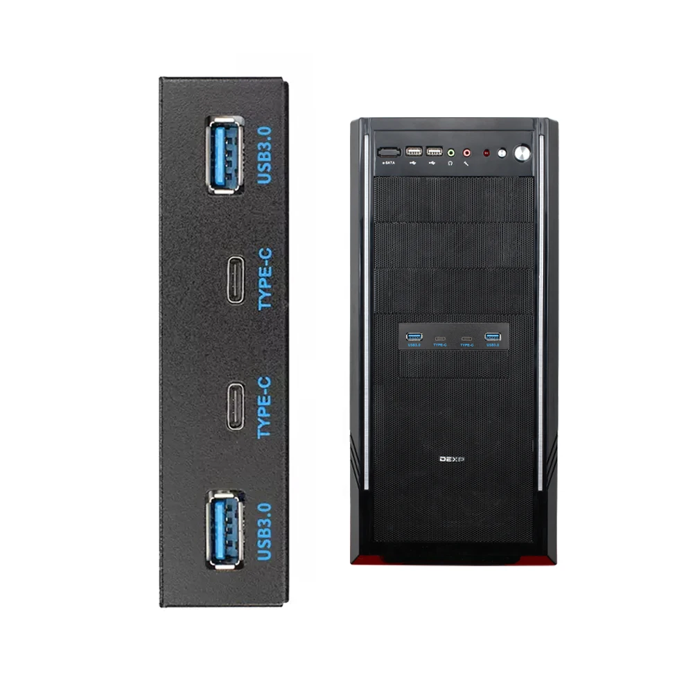 MOWU 3 5 дюйма Custom 2 порта USB 0 и Type C компьютерный чехол Передняя панель | Компьютеры