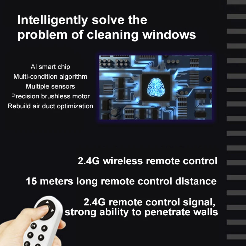 

Window Cleaning Robot Large Suction Household Remote Control Smart Electric Vacuum Cleaner High-altitude Glass Cleaning Robot