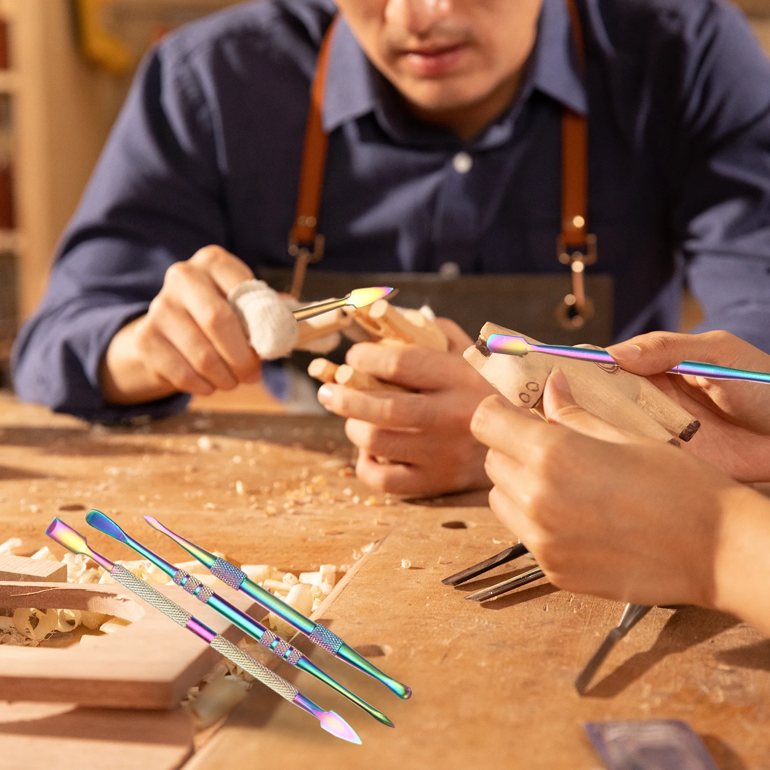 10 шт./компл. Серебристая/Радужная ложка из нержавеющей стали инструмент для