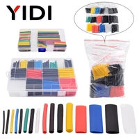127164328580780pcs polyolefin thermal insulation cable wire heat shrink tubing shrinkable 21 wrap sleeves tube assorted set