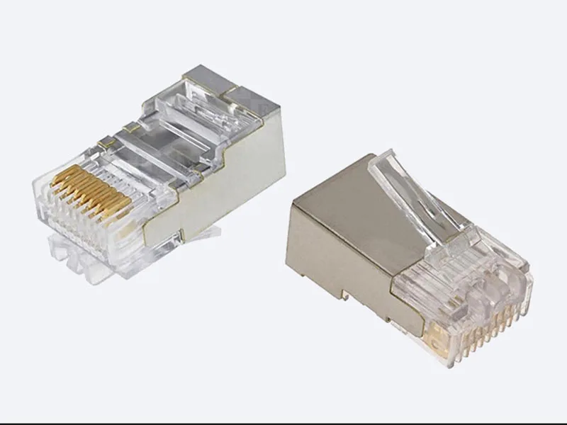 Сетевой разъем RJ45 Модульный штекер Cat5 8Pin 8P8C металлический защитный многожильный