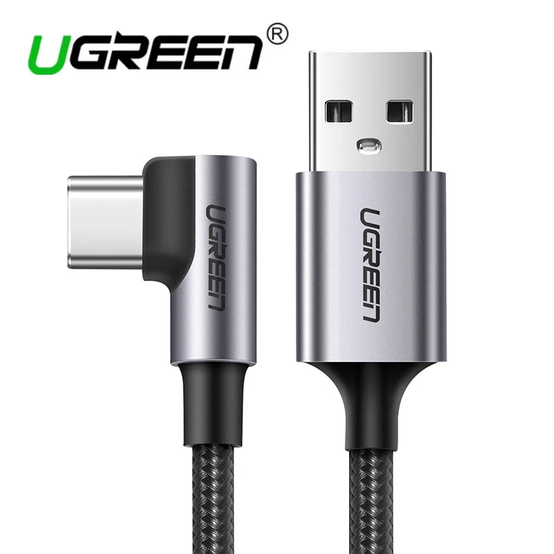 Ugreen 90 градусов usb type c кабель для быстрой зарядки передачи данных зарядное
