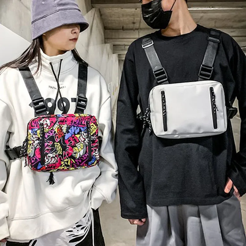 Поясная Сумка от бренда ins tide, тактическая Мужская Уличная сумка для жилета в стиле хип-хоп, крутая ветрозащитная Дамская нагрудная сумка сп... от AliExpress WW