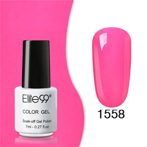 1558 Elite99 Гель-лак набор все для маникюра Полупостоянный Vernis верхнее покрытие УФ светодиодный гель лак удаляющийся замачиванием Гель-лак для ногтей - Цвет: 1558