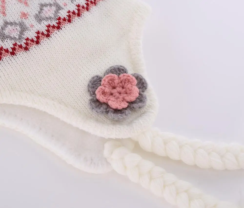 Новинка милая теплая зимняя шапка с черепом для маленьких девочек флисовая