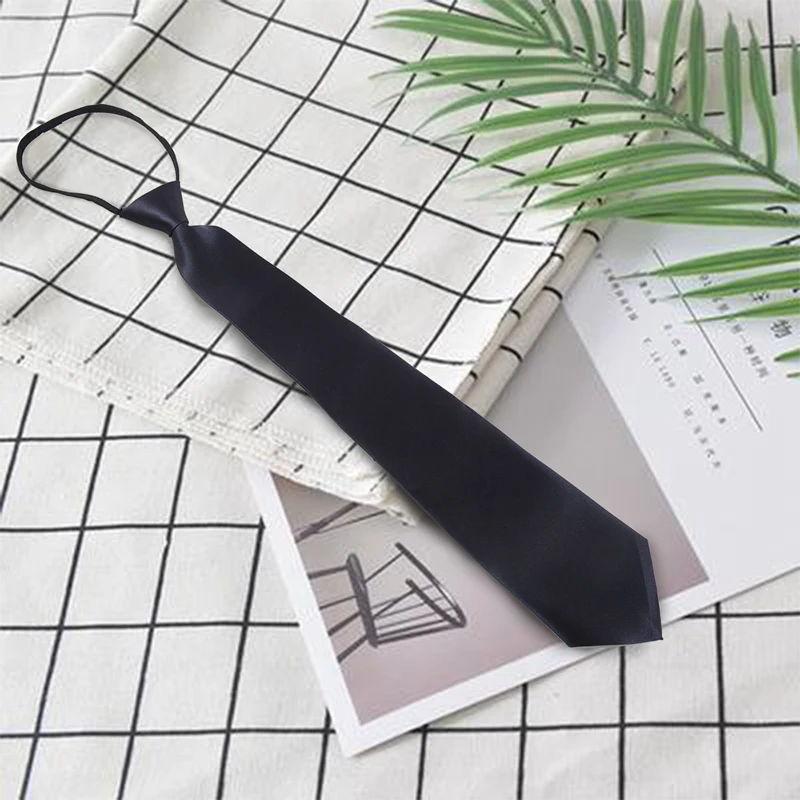 Мужской темно-синий галстук из полиэстера на молнии | Аксессуары для одежды