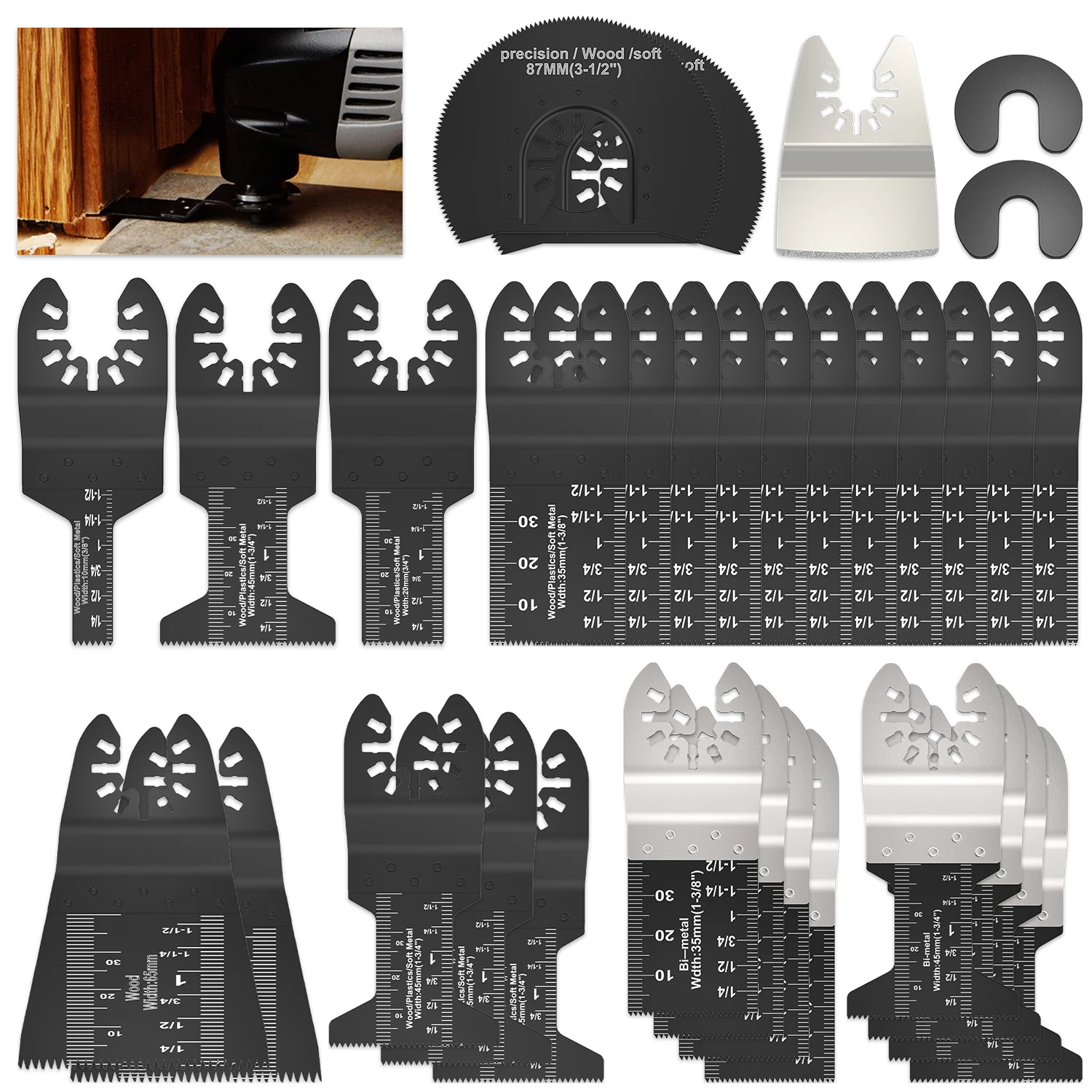 

31 Saw Tools Power Tools Multitool Blade Oscillating Renovator Multi Tool High Carbon Steel Cutter Vibration Wood Cutters