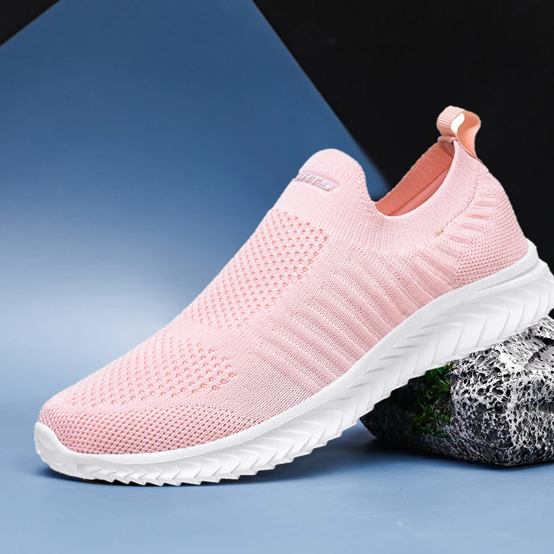 

New men sneakers light fashion casual shoes slip-on comfortable women pink couple shoes large size 11 gray without lace design