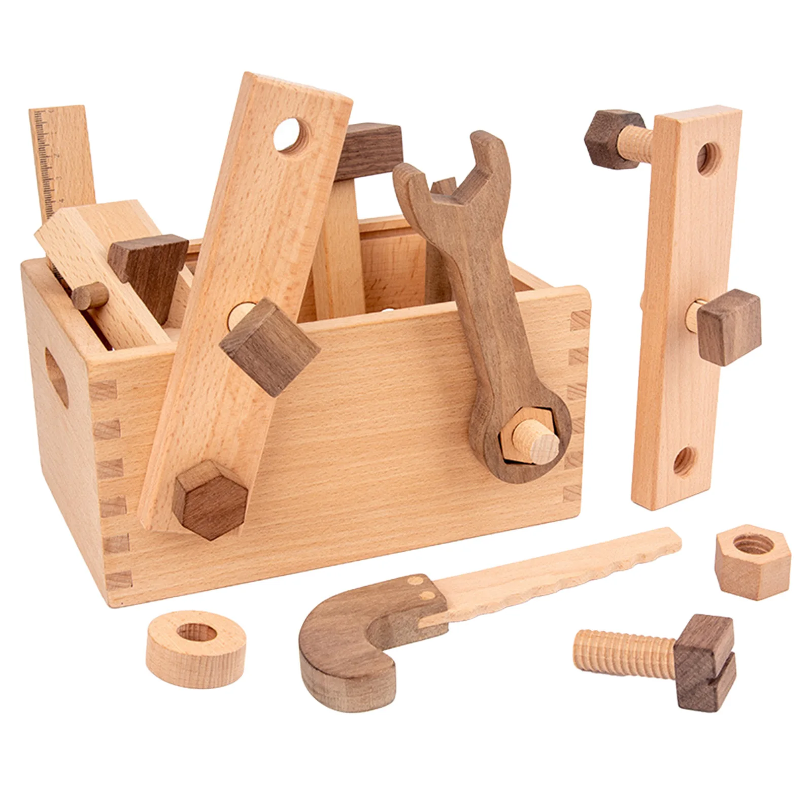 

Kids 20pc Kids Woodworking Tool Box Set Garden Repair Tools DIY Creative Toys