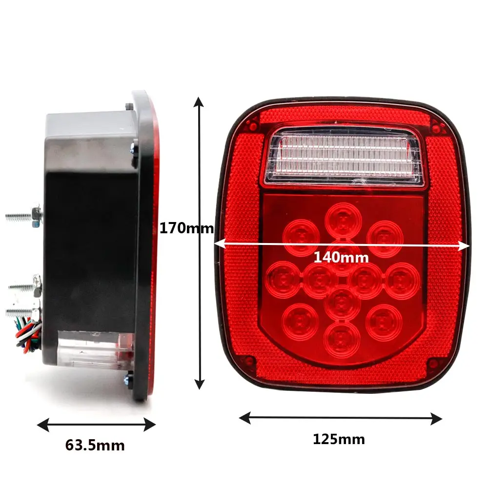 Универсальный красный + белый 39 светодиодный стоп-стоп поворотный хвост