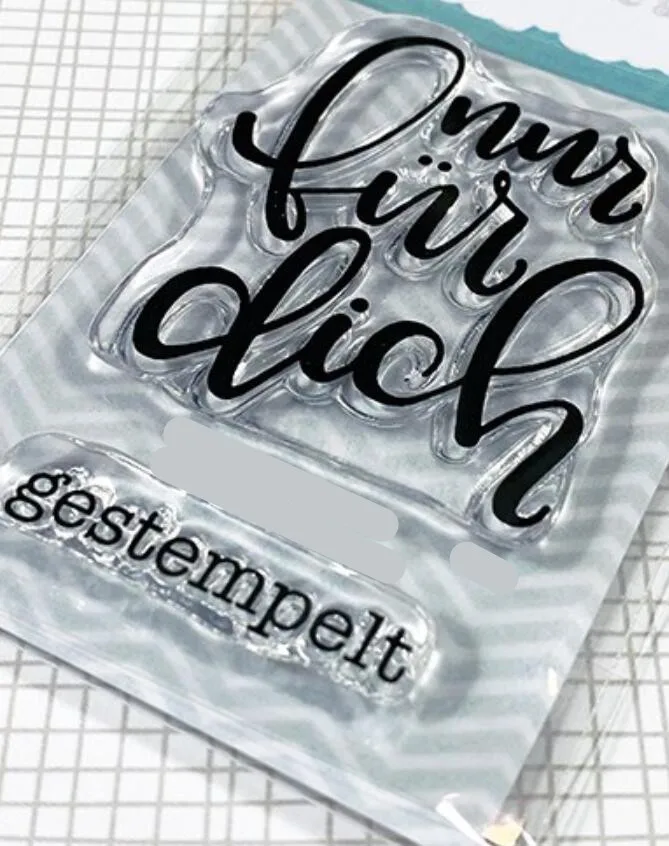 Немецкий прозрачный силиконовый штамп/уплотнение для скрапбукинга