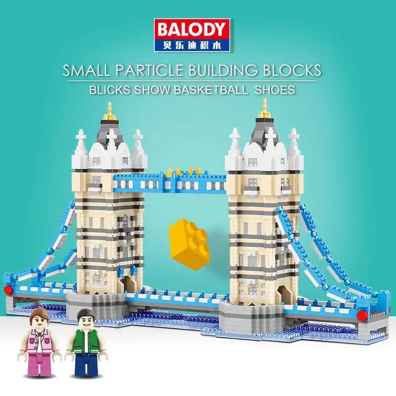 Balody Mini Blocks World Architecture Bricks Building Toy Brinquedos for Children Christmas Gifts London Bridge Model 16079 | Игрушки и