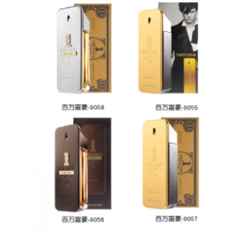 

New gold millionaire prive men perfume 100ml allure wood flavored Leather Fragrance