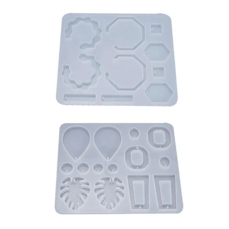 

New Resin Crystal Epoxy Mold Earrings Pendant Casting Silicone Mould DIY Crafts Jewelry Making Tools