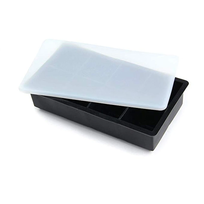 8 сеток Еда Класс силиконовый формователь кубиков льда Большой кубика квадратный