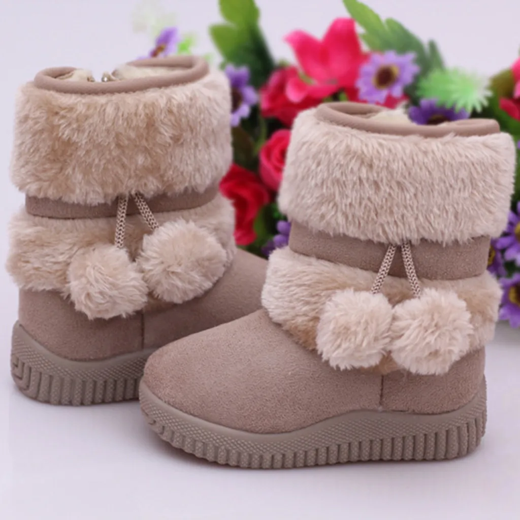 Toddler Kids Baby Shoes Children Boys Girls Solid Warm Outdoor Boots Children's shoes boots Hot Selling | Мать и ребенок